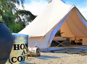 Honey and Coffee Bell Tent